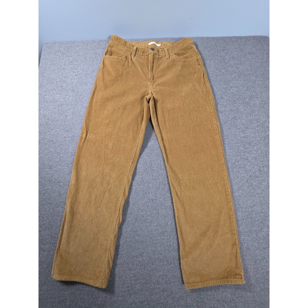 Levi's 94 Baggy Corduroy Pants Womens 32 Tan Brown Red Tab Mid Rise Streetwear